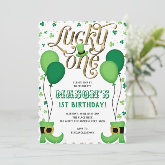 St Patrick's Day, Boy 1st Birthday, Lucky One Kaart (Staand voorkant)