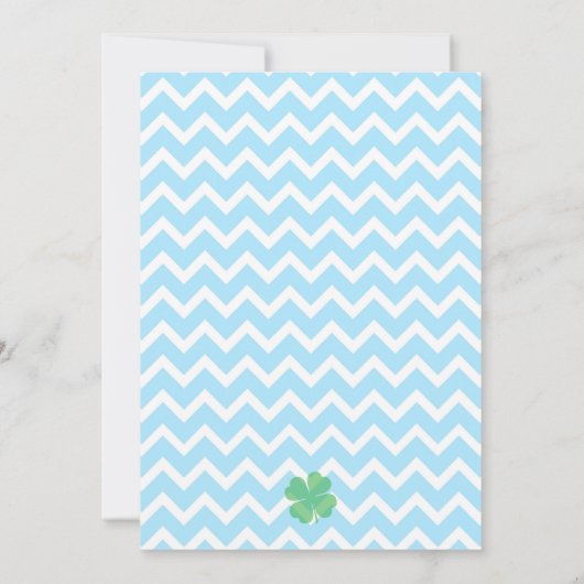 St Patrick's Day Boy Baby shower Kaart (Achterkant)