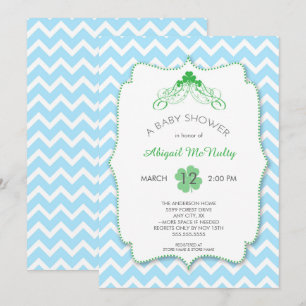 St Patrick's Day Boy Baby shower Kaart