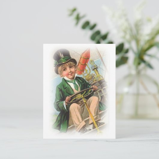  St. Patricks Day Boy Briefkaart (Staand voorkant)