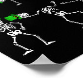St Patrick's Day Boys Kinder Dancing Skeleton Pet Poster (Hoek)