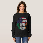 St. Patrick's Day Brandweerman Ierse Amerikaanse v Trui (Voorkant volledig)