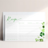 St. Patricks Day Bridal Shower Green Recipe Card Kaart