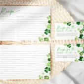 St. Patricks Day Bridal Shower Green Recipe Card Kaart