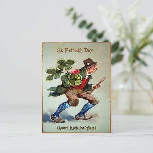  St. Patrick's Day Briefkaart (Staand voorkant)