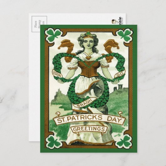  St. Patrick's Day Briefkaart (Voorkant / Achterkant)