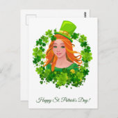 St. Patrick's Day. Briefkaart (Voorkant / Achterkant)