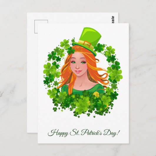 St. Patrick's Day. Briefkaart (Voorkant / Achterkant)