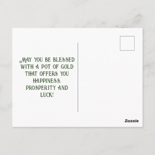 St. Patrick's Day Briefkaart (Achterkant)