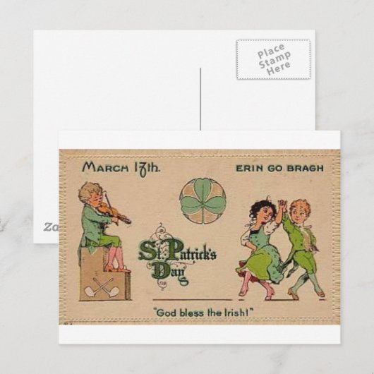 St. Patrick's Day Briefkaart (Voorkant / Achterkant)