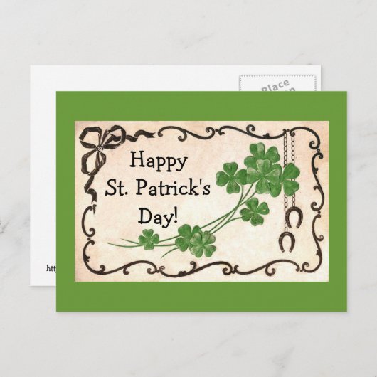  St. Patrick's Day! Briefkaart (Voorkant / Achterkant)