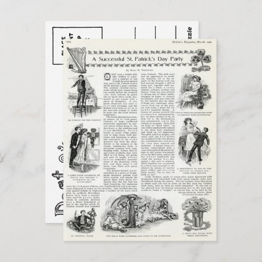 St. Patrick's Day Briefkaart (Voorkant / Achterkant)