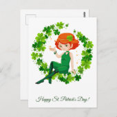 St. Patrick's Day. Briefkaart (Voorkant / Achterkant)