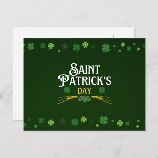 St Patricks Day Briefkaart (Voorkant / Achterkant)