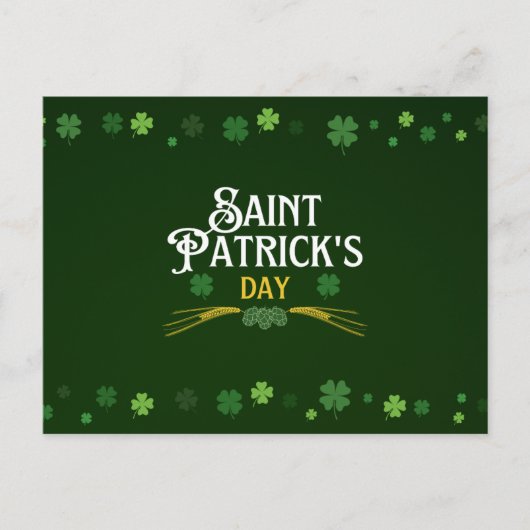 St Patricks Day Briefkaart (Voorkant)