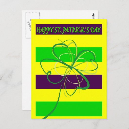 St Patrick's Day Briefkaart 1 (Voorkant / Achterkant)