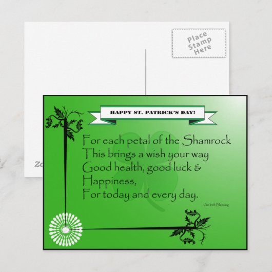 St Patrick's Day_Briefkaart Briefkaart (Voorkant / Achterkant)