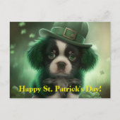 St Patrick's Day Briefkaart met een Schattigee pup (Voorkant)