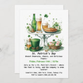 St. Patrick's Day Brunch – Klaveren, Proost Kaart (Voorkant / Achterkant)