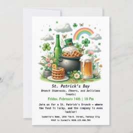 St. Patrick's Day Brunch – Shamrocks, Cheers Kaart