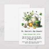 St. Patrick's Day Brunch – Thee, bier, en Iers ete Kaart (Voorkant / Achterkant)
