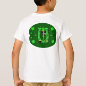 St Patrick's Day Brunette Girl Leprechaun T-shirt (Achterkant)