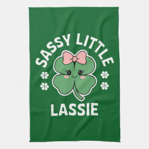 St. Patrick's Day Brutaal Klein Meisje Kinderen Me Theedoek