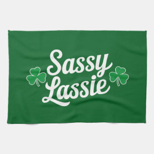 St. Patrick's Day Brutaal Meisje Grappig Iers  Theedoek