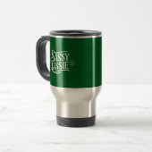 St. Patrick's Day brutale meid Funny Ierse meisje Reisbeker (Voorkant links)