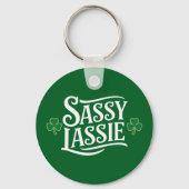 St. Patrick's Day brutale meid Funny Ierse meisje Sleutelhanger (Voorkant)