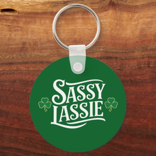 St. Patrick's Day brutale meid Funny Ierse meisje Sleutelhanger (Voorkant)