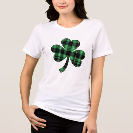 St. Patrick's Day - Buffalo Plaid Shamrock Tri-Blend Shirt