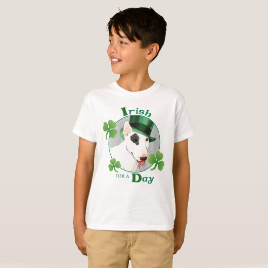 St. Patrick's Day Bull Terrier T-shirt (Voorkant volledig)