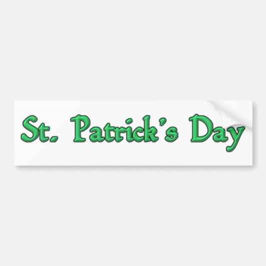 St. Patrick's Day Bumpersticker (Voorkant)