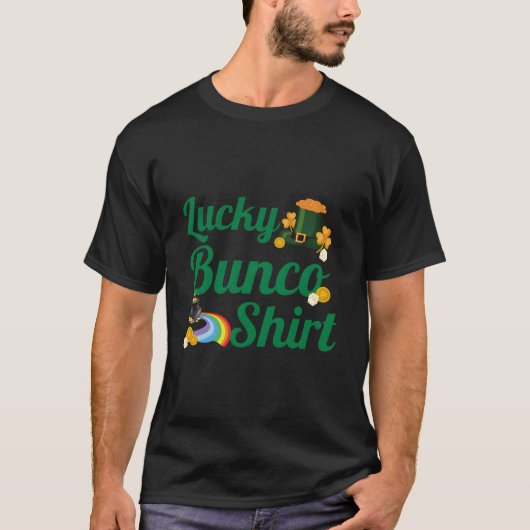 St Patrick'S Day Bunco Lucky Bunco Dice T-shirt (Voorkant)