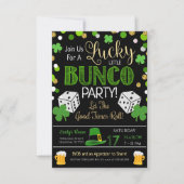 St. Patrick's Day Bunco Party Invitation Kaart (Voorkant)