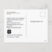 St.Patrick's Day Business Promotional Feestdagenkaart (Achterkant)