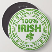 St Patrick's Day Button/Clovers Ronde Button 6,0 Cm (Voorkant /achterkant)