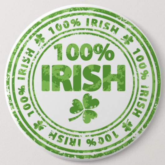 St Patrick's Day Button/Clovers Ronde Button 6,0 Cm (Voorkant)