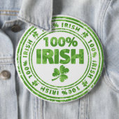 St Patrick's Day Button/Clovers Ronde Button 6,0 Cm (In situ)