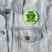 St. Patrick's Day Button ~ Grunge Shamrock (In situ)