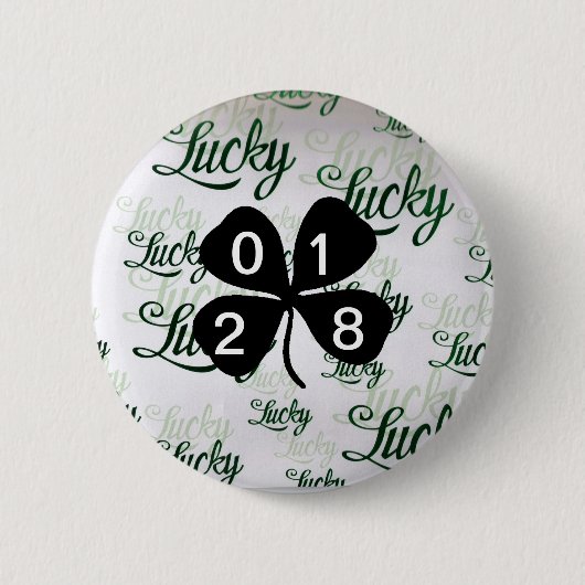 St Patrick's Day Button met jaar (Voorkant)