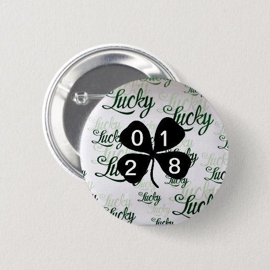 St Patrick's Day Button met jaar (Voorkant /achterkant)