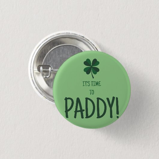 St. Patrick's Day Buttonnen, Green Ronde Button 3,2 Cm (Voorkant /achterkant)