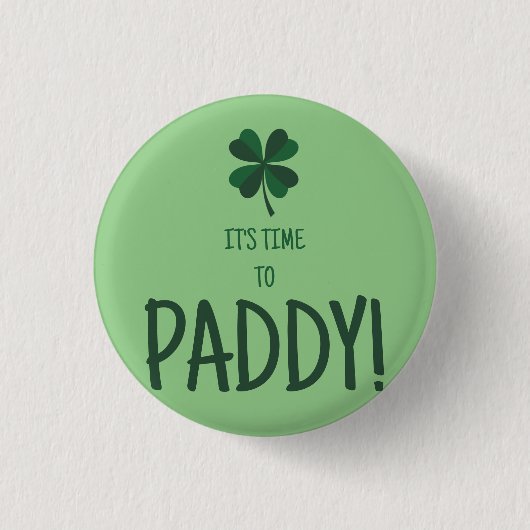 St. Patrick's Day Buttonnen, Green Ronde Button 3,2 Cm (Voorkant)