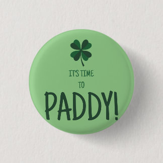 St. Patrick's Day Buttonnen, Green Ronde Button 3,2 Cm
