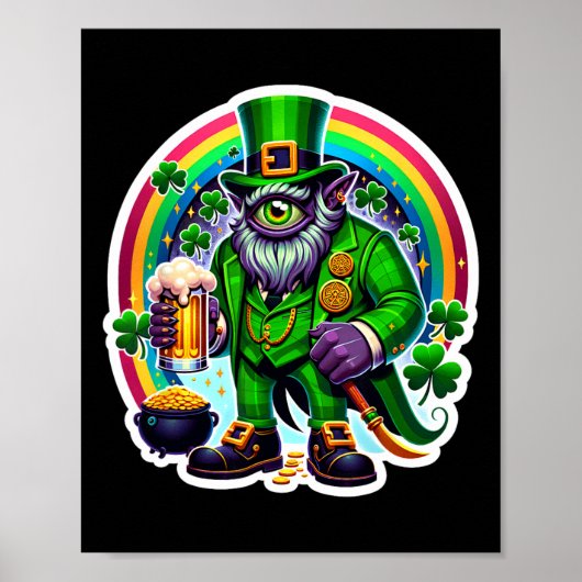 St Patrick's Day Bylor Van Het Boze Oog Ierse Demo Poster (Voorkant)