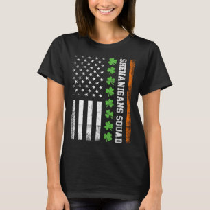 St Patrick's Day C Leaf Shenanigans Squad Amerikaa T-shirt