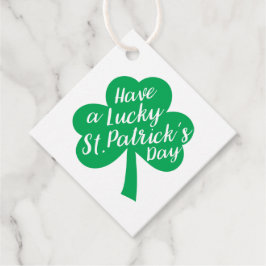 St. Patrick's Day Cadeau Labels, Green Lucky Shamr Bedankjes Labels