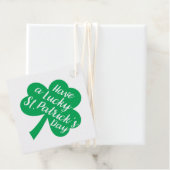 St. Patrick's Day Cadeau Labels, Green Lucky Shamr Bedankjes Labels (In situ)